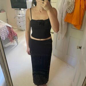 black skirt set